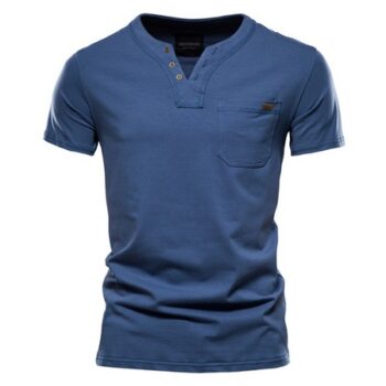 Prémium V nyakú Ing (Denim kék)