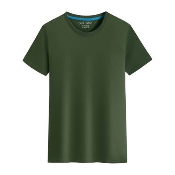 PRÉMIUM 100% Pamut Rövid Ujjú (army zöld)