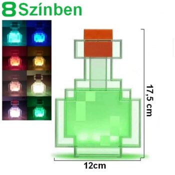 Minecraft LED Bájital (8 színű)