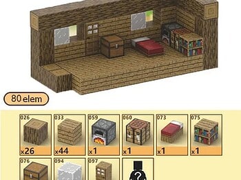 Minecraft Építő Blokk (faház)