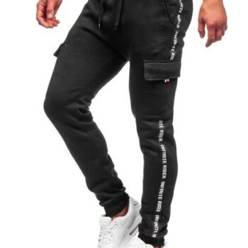 Fekete Katonai  Férfi sportnadrág