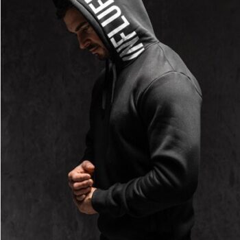 Fekete Vastag Férfi  kapucnis pulóver