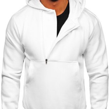 Fehér Vastag Férfi kapucnis melegítőfelső